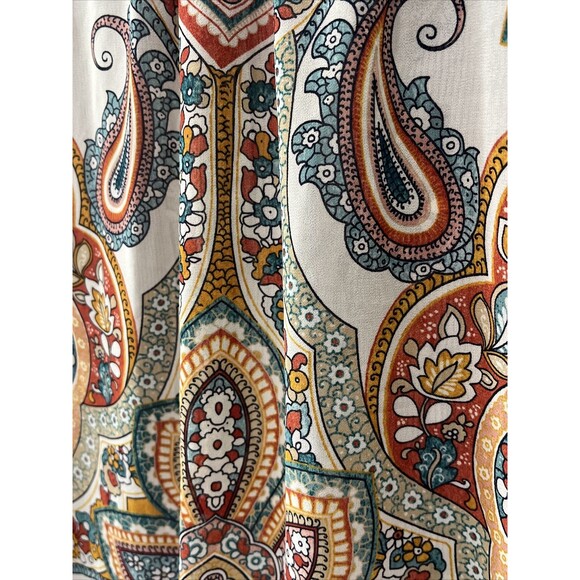 Chicos Button Up Shirt Womens 3P XL Embroidered Floral Paisley Long Sleeve MOP - Picture 6 of 9
